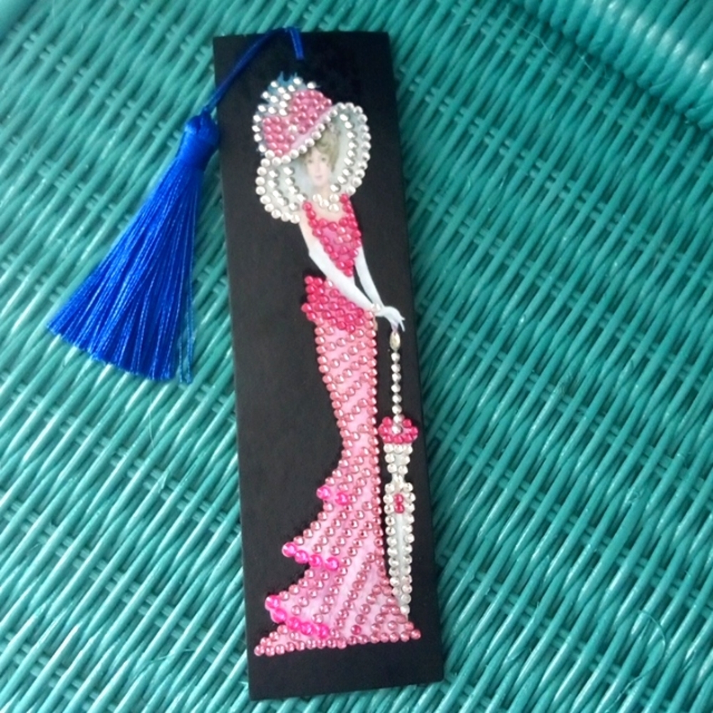 Handmade Pink Lady Bookmark